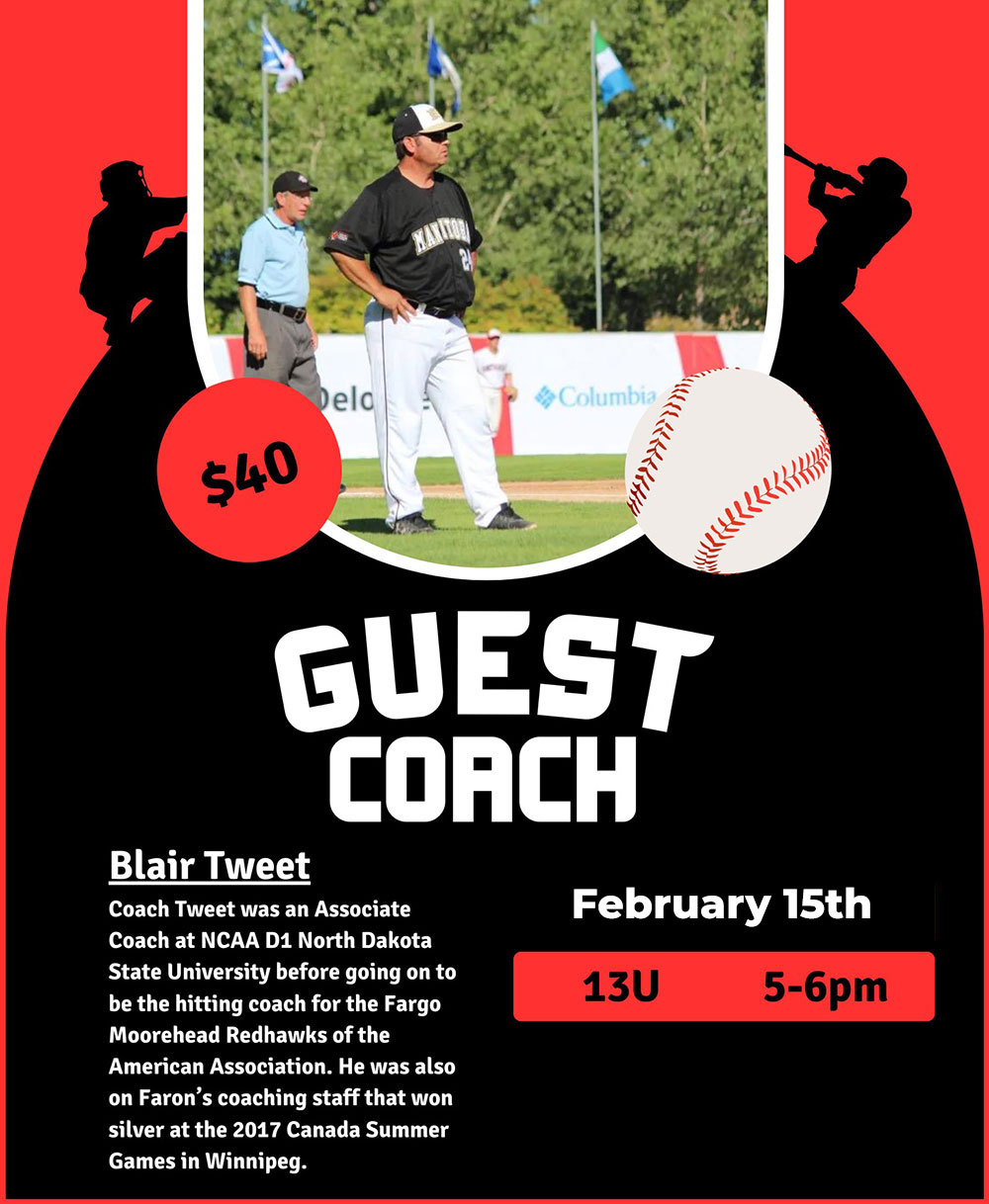 Guest Coach Blair Tweet - 13U – February 15, 2024, 5-6pm